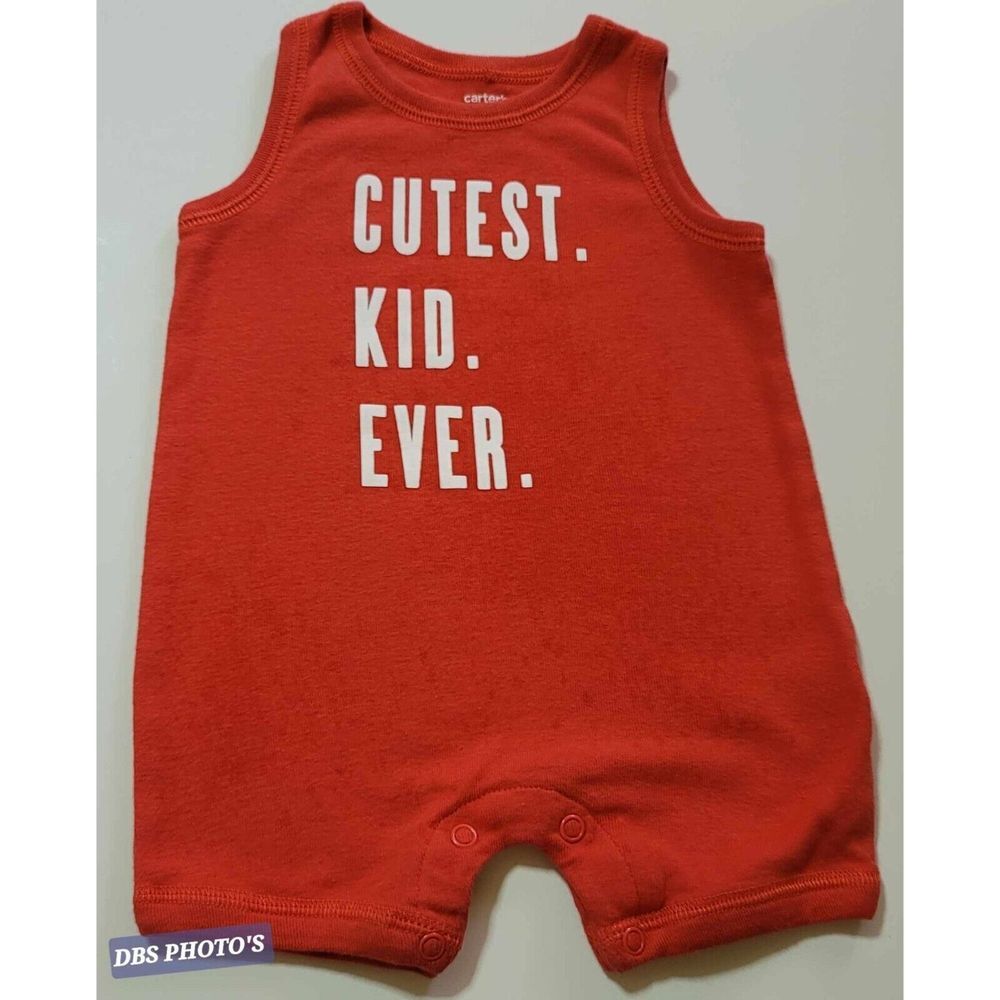 Carters Bodysuit 3 months Red‎ Cutest Kid Ever Tank Style